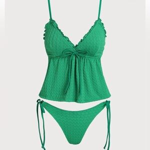Samiol Green Tankini Set Size Medium NWT